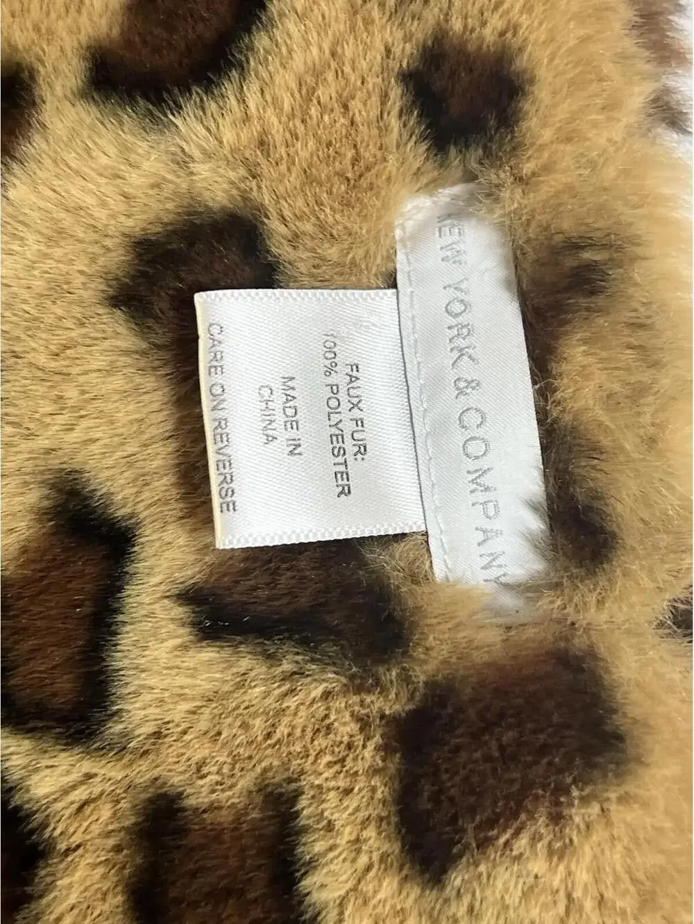 Calvin‎ Klein Gray Plush Scarf + Leopard Faux Fur Scarf Bundle Winter